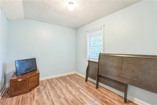 504 J C Daniel Rd, Carrollton, GA 30117 - interior space featuring light wood-style floors, a textured ceiling, baseboards, and vaulted ceiling