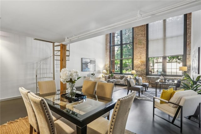 170 Boulevard Se E127, Atlanta, GA 30312 - dining space with finished concrete flooring