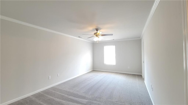 5110 Black Bear Trl, Douglasville, GA 30135 - unfurnished room featuring light carpet, baseboards, ceiling fan, and crown molding