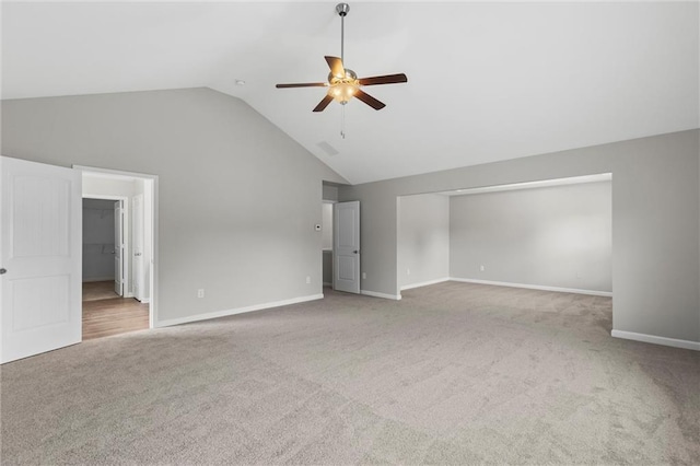 9120 Alden Dr, Locust Grove, GA 30248 - unfurnished bedroom featuring carpet floors, lofted ceiling, baseboards, a ceiling fan, and a closet