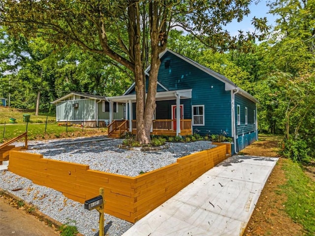 view of front of home with a porch