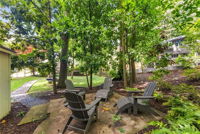 999 Seaboard Ave NW, Atlanta, GA 30318 - view of yard with an outdoor fire pit and a patio area