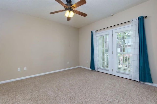 8020 Woodland Ln, Alpharetta, GA 30009 - carpeted empty room with ceiling fan and baseboards