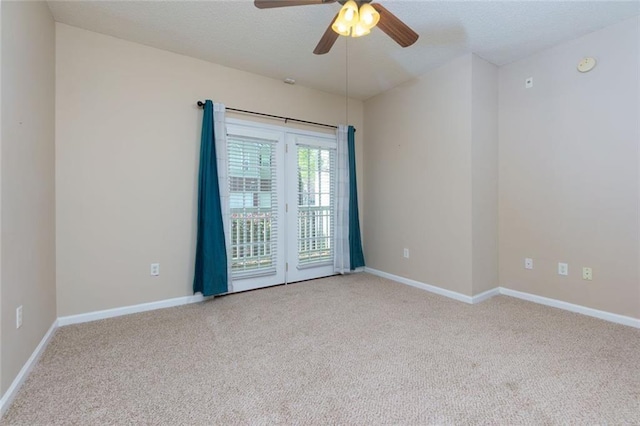 8020 Woodland Ln, Alpharetta, GA 30009 - carpeted empty room featuring ceiling fan, baseboards, and a smoke detector