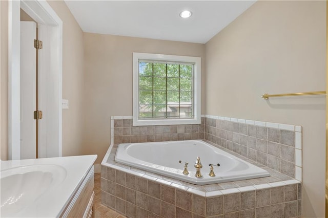 267 Starcross Ln, Jasper, GA 30143 - full bath featuring a garden tub and vanity
