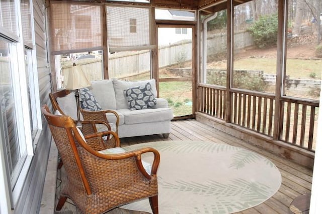 view of sunroom