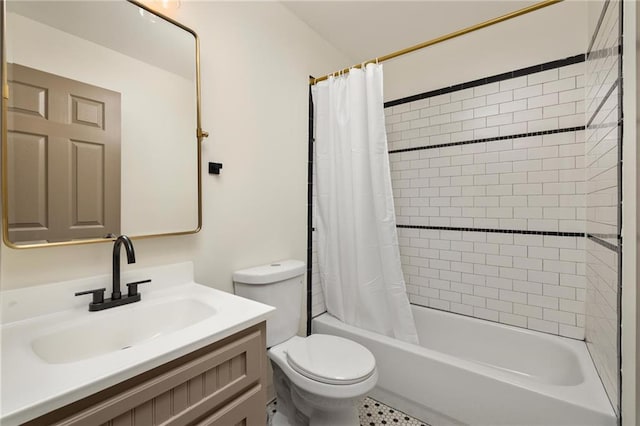 2876 White Oak Dr, Decatur, GA 30032 - bathroom featuring toilet, vanity, and shower / tub combo