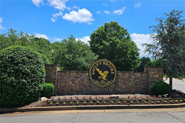 view of community sign