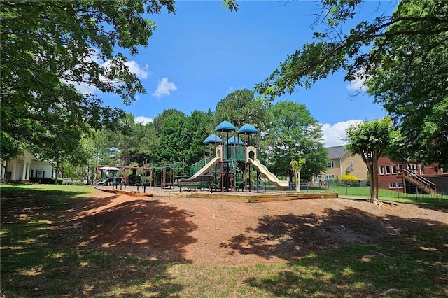 view of community jungle gym