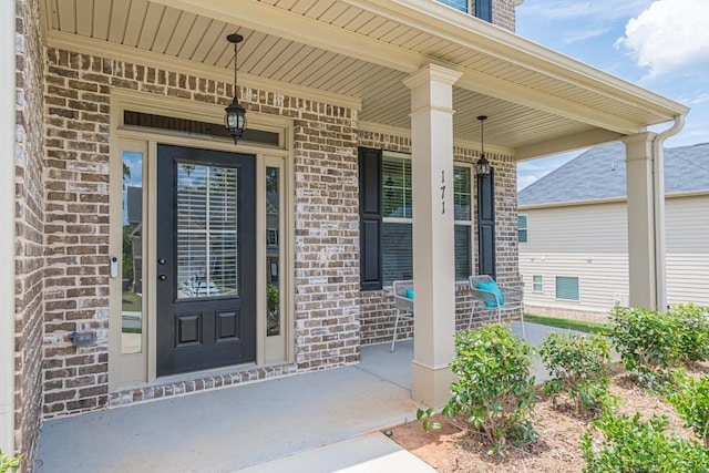 171 Osier Dr, Mcdonough, GA 30252 - entrance to property featuring a porch and brick siding