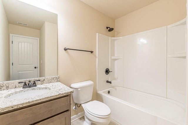 171 Osier Dr, Mcdonough, GA 30252 - full bathroom featuring vanity, tub / shower combination, toilet, and baseboards