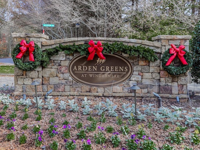 view of community sign