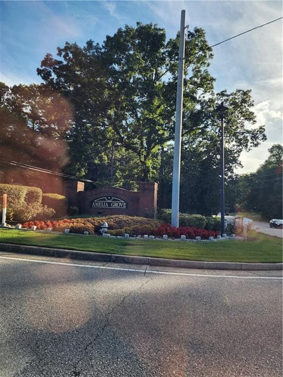 view of community sign