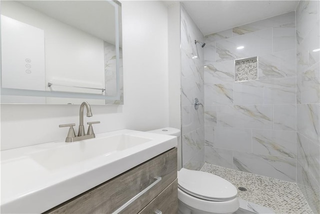 4922 Glenside Ct, Stone Mountain, GA 30088 - full bath with toilet, vanity, and tiled shower