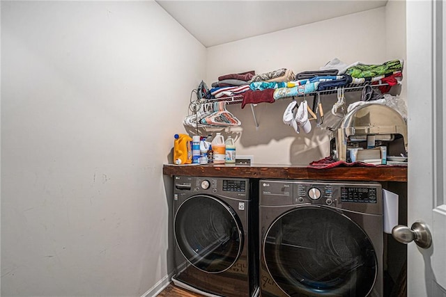 laundry area featuring separate washer and dryer