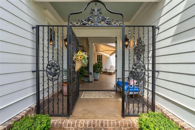 entrance to property with a porch