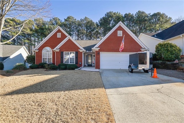 view of property featuring a garage