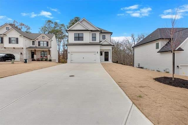 view of front facade featuring a garage