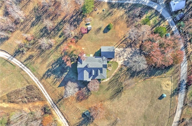 aerial overview of property's location with rural landscape