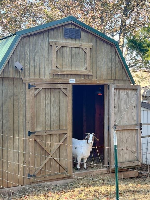 view of shed