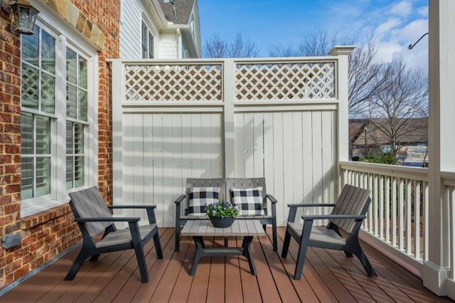 12603 Itaska Walk, Milton, GA 30004 - wooden deck with an outdoor living space