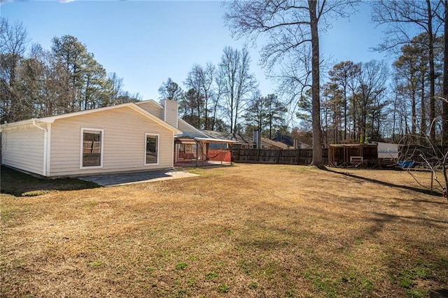 view of yard with a patio area