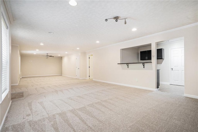 157 Spur Ln, Hiram, GA 30141 - empty room featuring crown molding, light carpet, recessed lighting, and baseboards