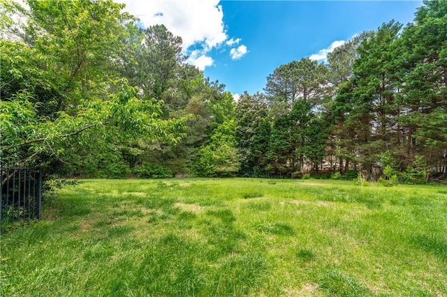 11569 Finley St, Suwanee, GA 30024 - view of yard with a wooded view