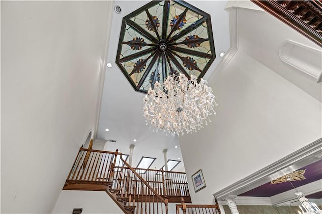 11569 Finley St, Suwanee, GA 30024 - detailed view of ornamental molding and a chandelier