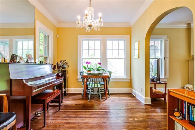 50 Rumson Way NE, Atlanta, GA 30305 - sitting room with a healthy amount of sunlight, wood finished floors, and a notable chandelier