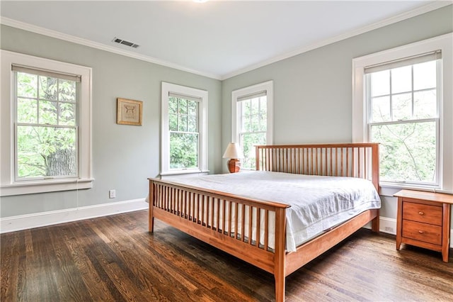 50 Rumson Way NE, Atlanta, GA 30305 - bedroom featuring visible vents, dark wood-style flooring, baseboards, and multiple windows