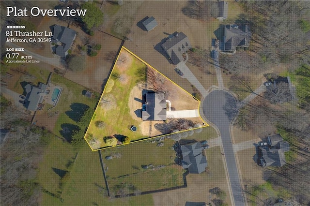 birds eye view of property