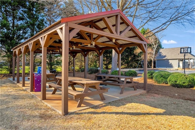 view of home's community featuring a gazebo