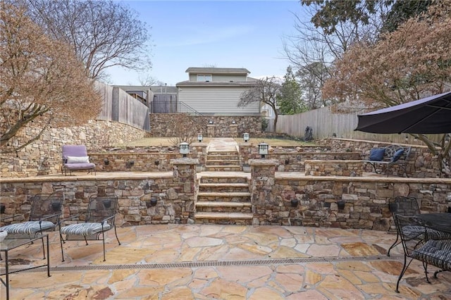 101 Terrace Dr, Atlanta, GA 30305 - view of patio featuring stairway and fence