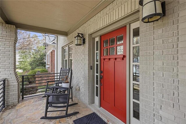101 Terrace Dr, Atlanta, GA 30305 - entrance to property featuring a porch and brick siding