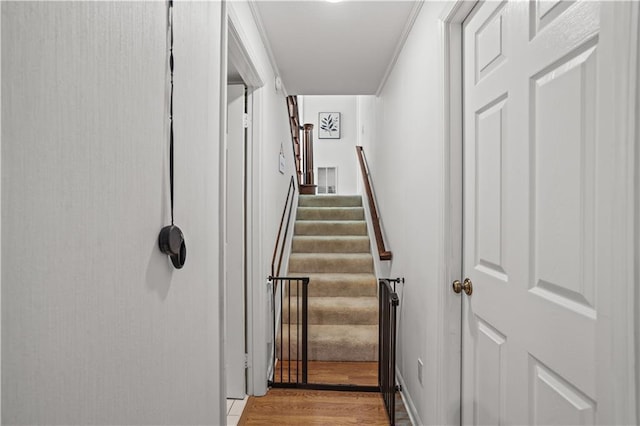 2621 Pass Cir, Gainesville, GA 30506 - stairs with wood finished floors