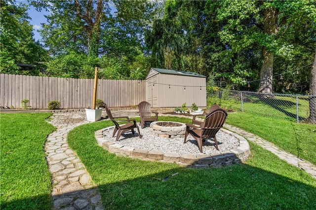 2621 Pass Cir, Gainesville, GA 30506 - view of yard with a fire pit