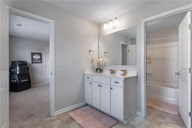 5240 Bristlecone Pine Way, Cumming, GA 30040 - bathroom with vanity and shower / tub combination