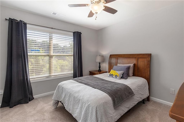 5240 Bristlecone Pine Way, Cumming, GA 30040 - bedroom with light colored carpet and a ceiling fan