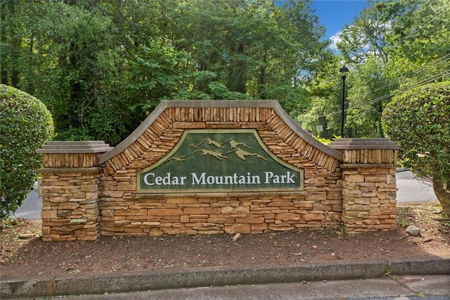view of community sign