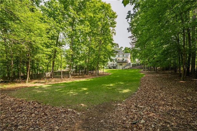 view of grassy yard