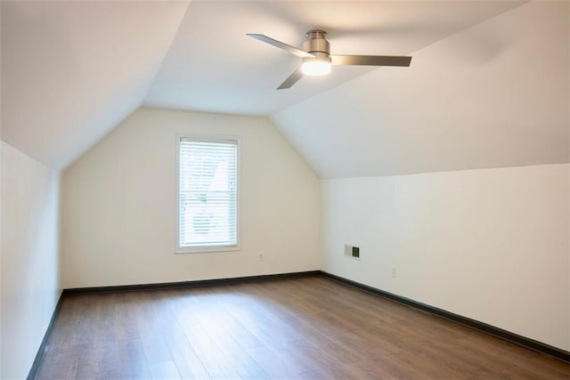 3050 Baymount Dr, Lawrenceville, GA 30043 - additional living space with wood finished floors, vaulted ceiling, and ceiling fan