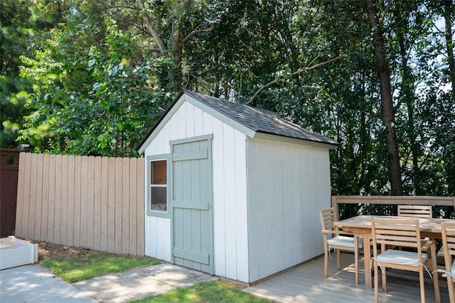 3050 Baymount Dr, Lawrenceville, GA 30043 - view of shed featuring outdoor dining space