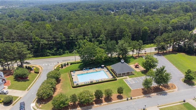 3050 Baymount Dr, Lawrenceville, GA 30043 - bird's eye view of a forest and a pool area