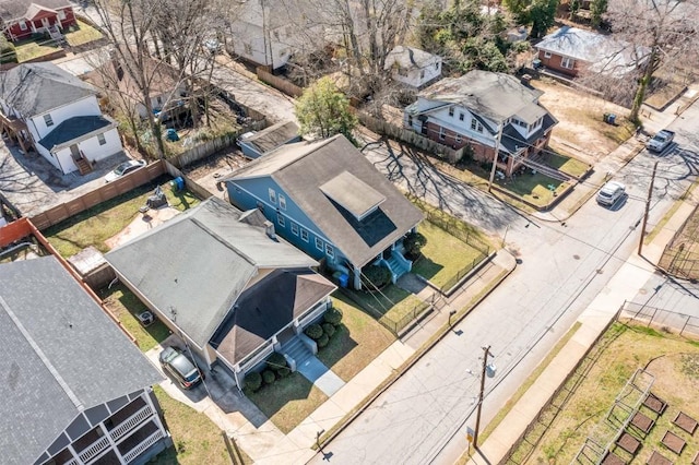 bird's eye view featuring a residential view