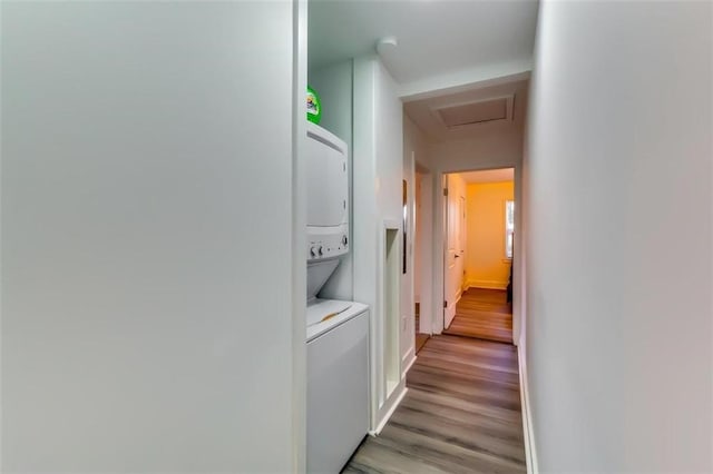 corridor featuring light hardwood / wood-style flooring