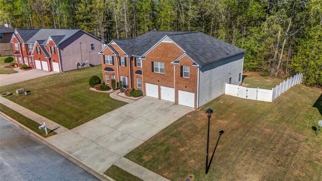 4499 Bellemeade Dr, Douglasville, GA 30135 - bird's eye view with a wooded view