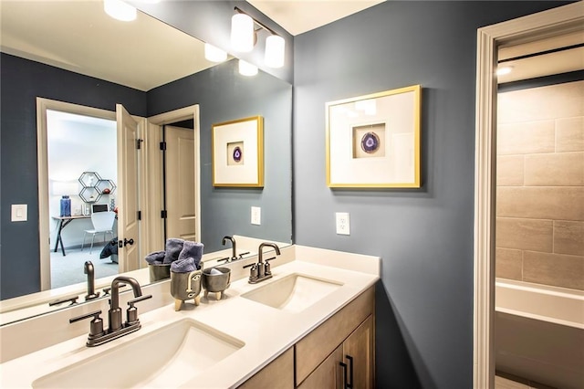 4720 Montane St, Cumming, GA 30028 - full bath featuring double vanity and  shower combination