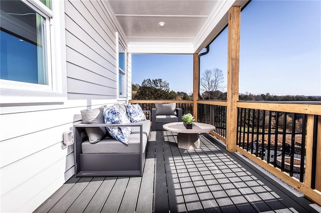 4720 Montane St, Cumming, GA 30028 - wooden terrace featuring an outdoor living space