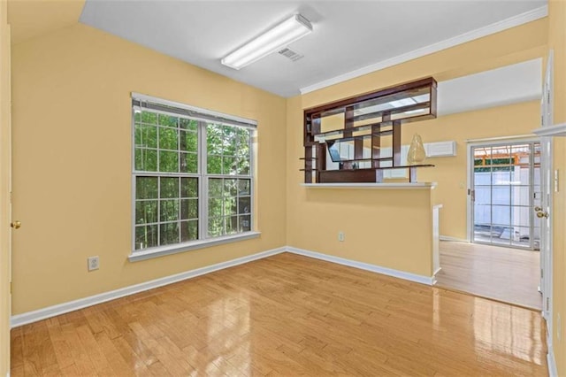 empty room featuring light wood-type flooring